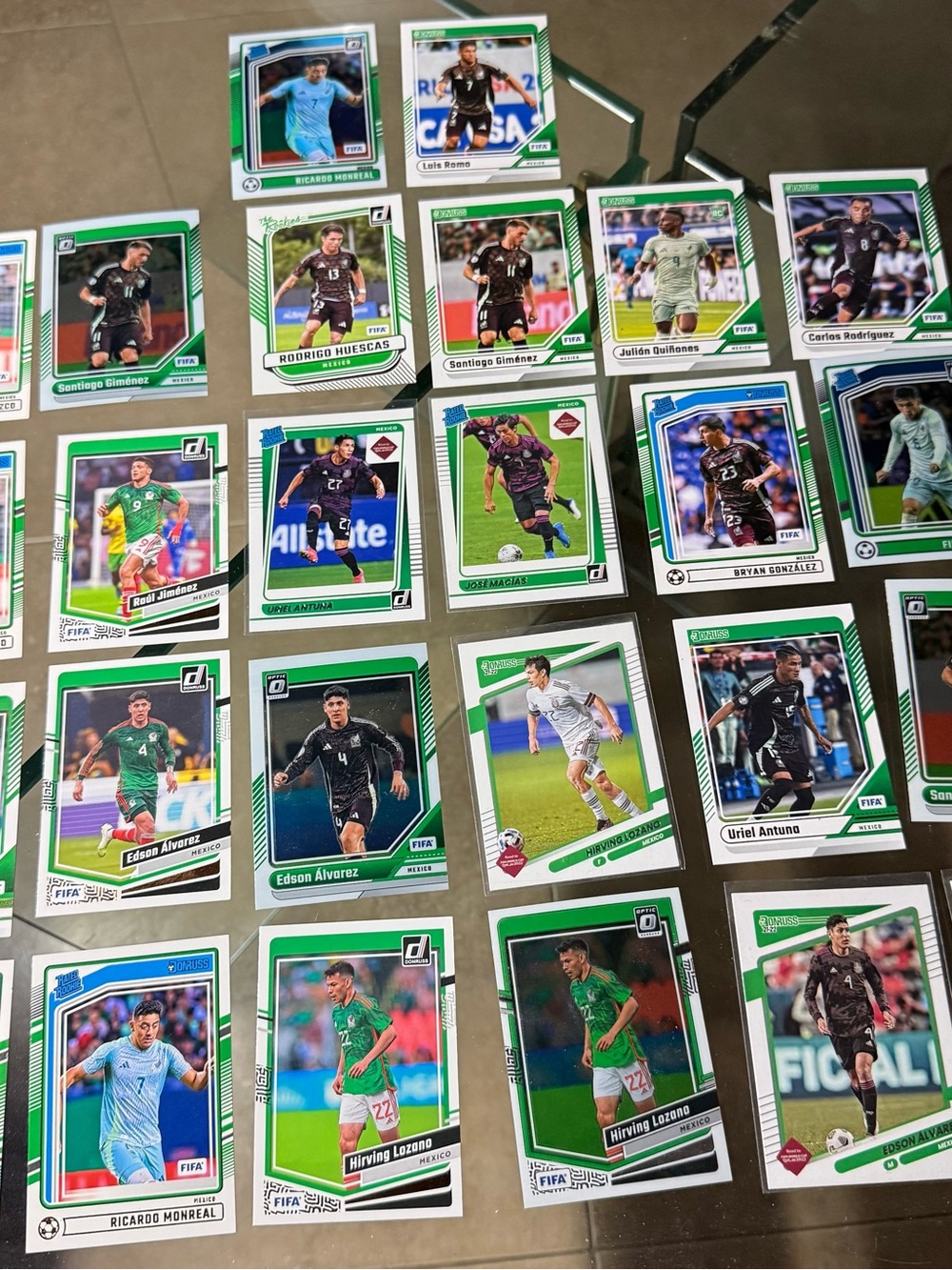 Mexico National Team 26 soccer card lot fifa world cup